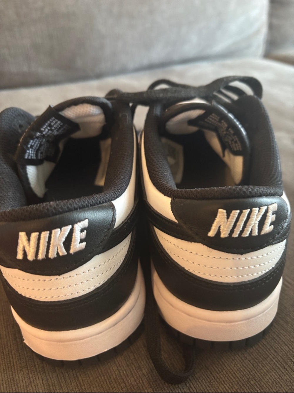 Nike Black and White Leather Low-Top Sneakers - Picture 2 of 4